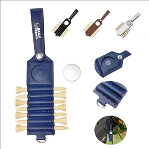 PU Leather Portable Outdoor Golf Tee Organizer Pouch